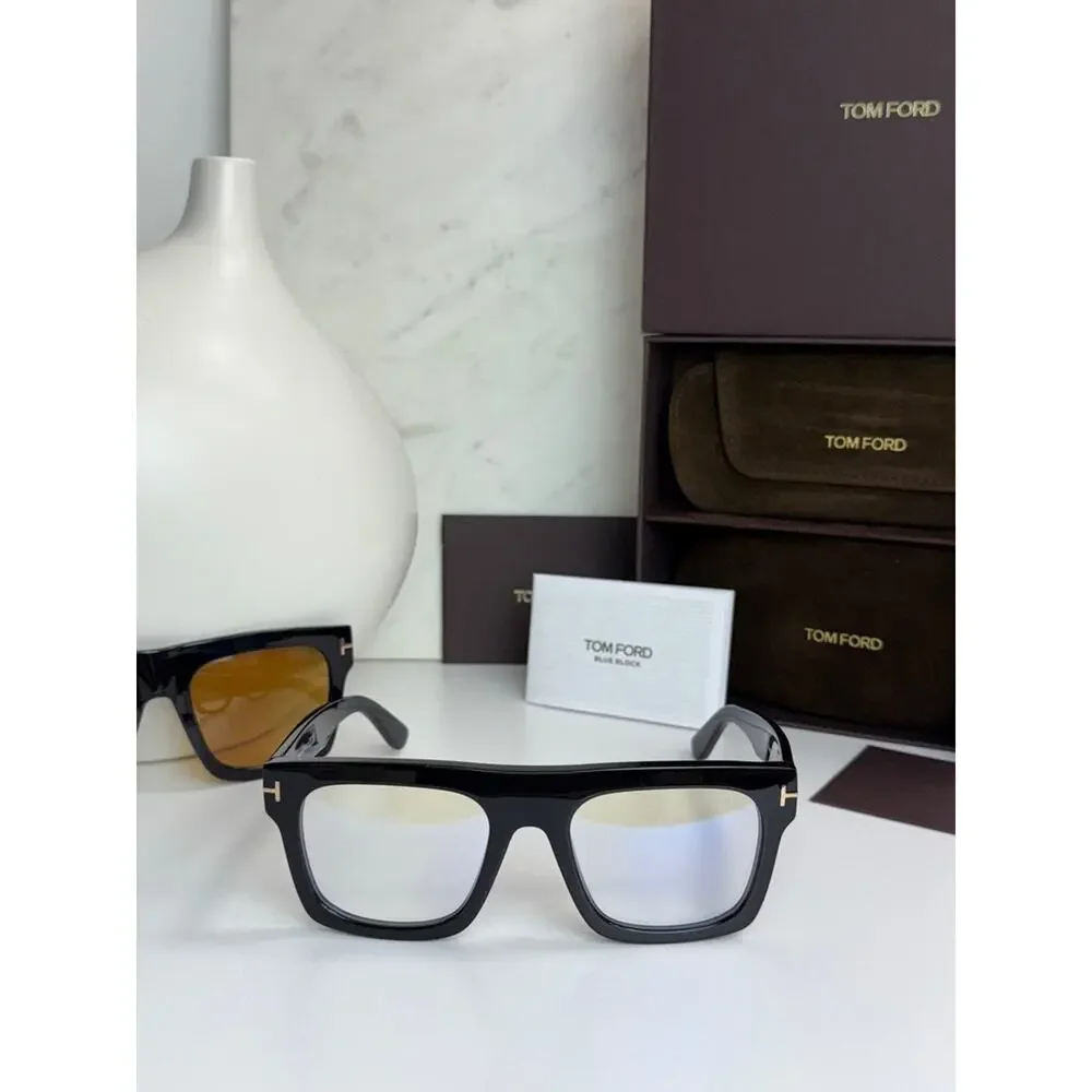 NEW Tom Ford FT6068-B Fausto Clip On Bluelight Frames in Black Yellow